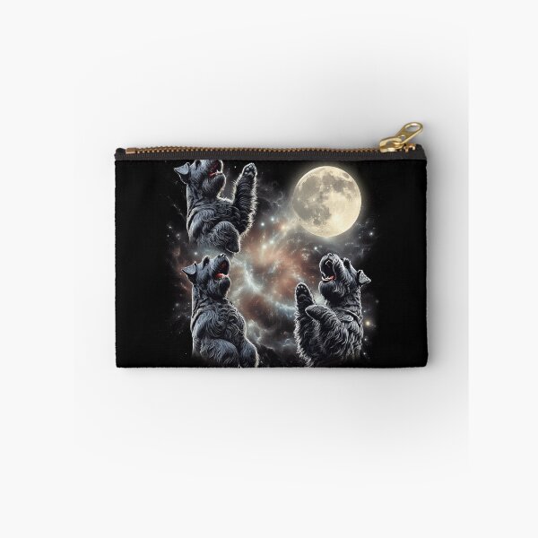 Item preview, Black Russian Terrier Howling Moon Lover Dog designed and sold by MosaikkiArt.