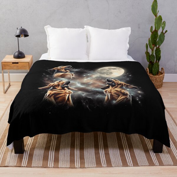 Item preview, Bloodhound Howling Moon Lover Dog designed and sold by MosaikkiArt.