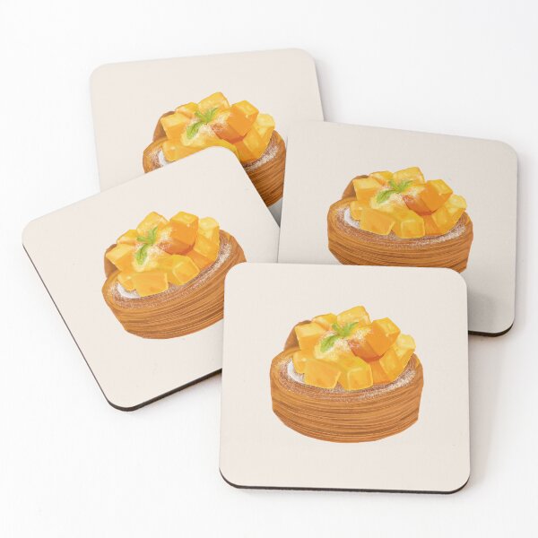 Item preview, Mango Danish Pastry Illustration – Tropical Dessert Food Art, Bakery Style, Mango Pastry Sticker Design designed and sold by simplepaperplan.