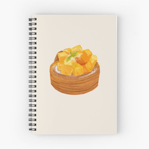 Item preview, Mango Danish Pastry Illustration – Tropical Dessert Food Art, Bakery Style, Mango Pastry Sticker Design designed and sold by simplepaperplan.