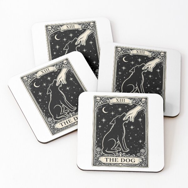 Item preview, Tarot XIII The Dog Card | Gothic Occult Pet Art designed and sold by chattsuede.
