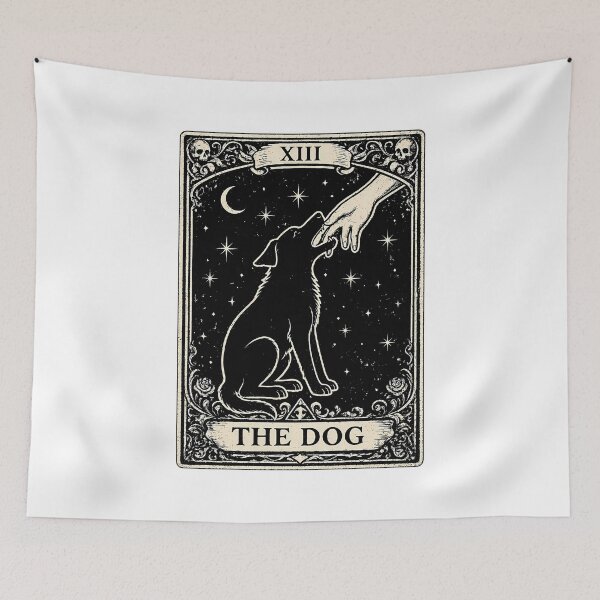 Item preview, Tarot XIII The Dog Card | Gothic Occult Pet Art designed and sold by chattsuede.