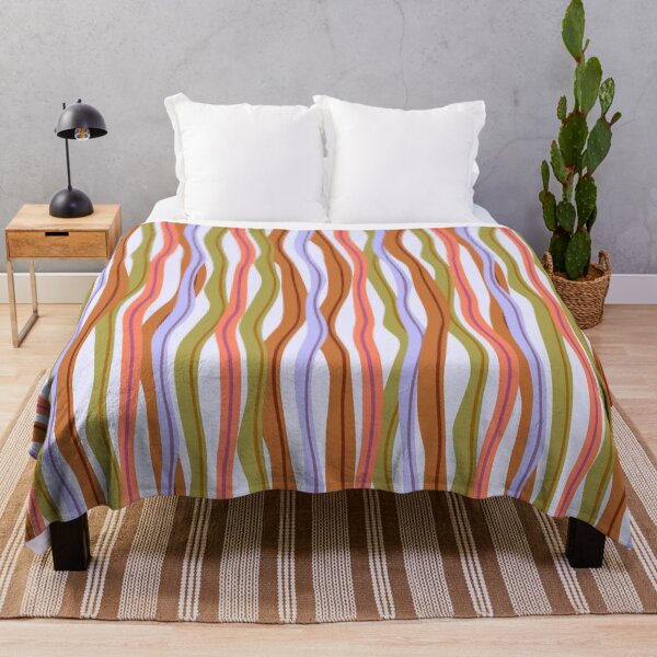 Item preview, Retro Wavy Seaweed Pattern – Colorful Organic Stripes Abstract Coastal Design designed and sold by Retro Street Studios.