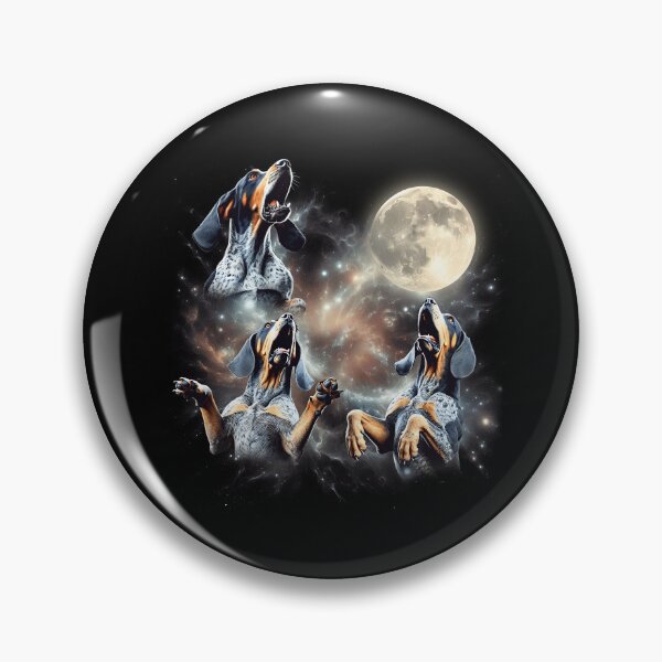 Item preview, Bluetick Coonhound Howling Moon Lover Dog designed and sold by MosaikkiArt.