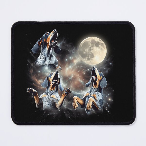 Item preview, Bluetick Coonhound Howling Moon Lover Dog designed and sold by MosaikkiArt.