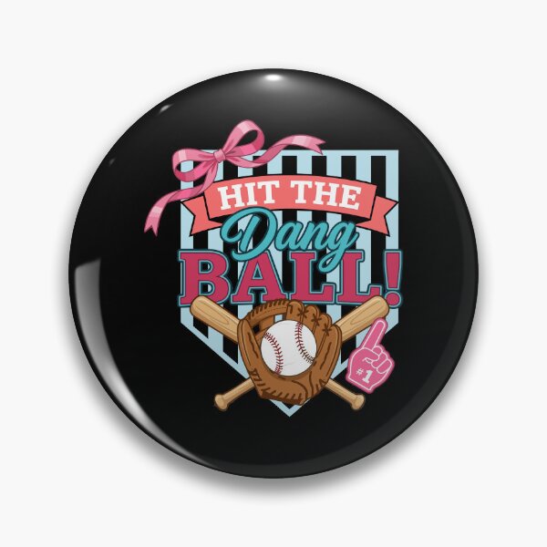 Item preview, Hit The Dang Ball Girls Softball Preppy Bow designed and sold by KroghDs.