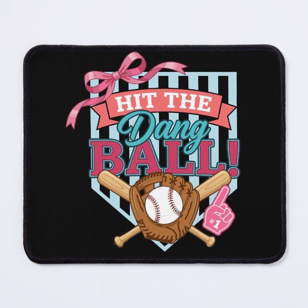 Item preview, Hit The Dang Ball Girls Softball Preppy Bow designed and sold by KroghDs.