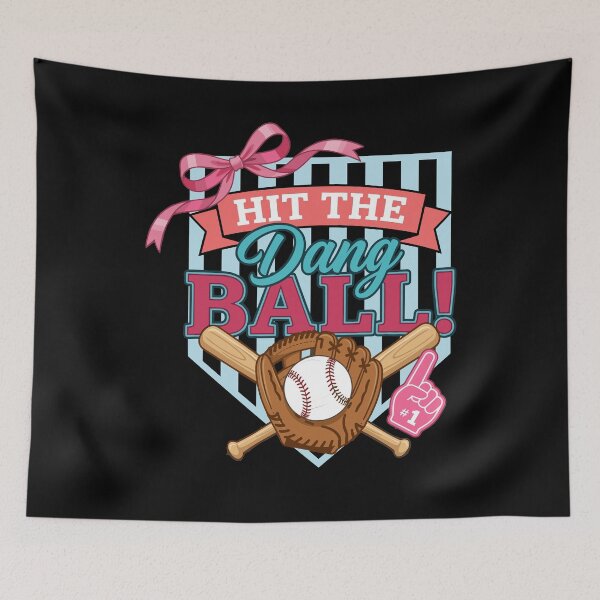 Item preview, Hit The Dang Ball Girls Softball Preppy Bow designed and sold by KroghDs.