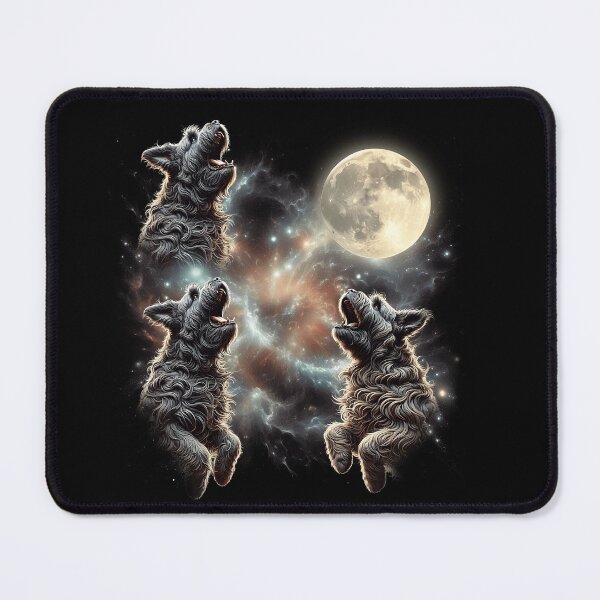 Item preview, Bouvier des Flandres Howling Moon Lover Dog designed and sold by MosaikkiArt.