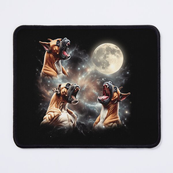 Item preview, Boxer Howling Moon Lover Dog designed and sold by MosaikkiArt.