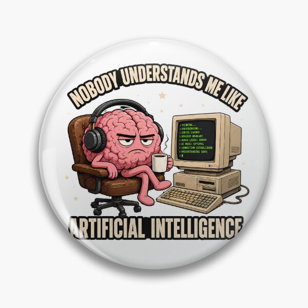 Item preview, Nobody Understands Me Like Artificial Intelligence Grumpy Brain designed and sold by chattsuede.