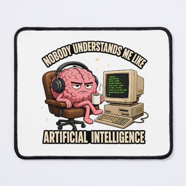 Item preview, Nobody Understands Me Like Artificial Intelligence Grumpy Brain designed and sold by chattsuede.