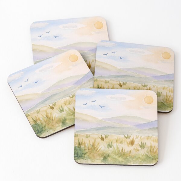 Item preview, Soft Horizon Meadow – Pastel Watercolor Landscape designed and sold by blankTeeShirt.