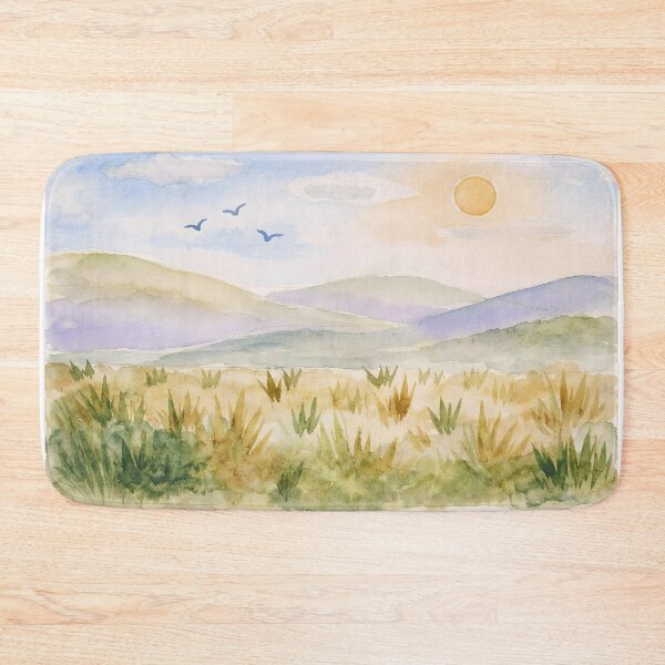 Item preview, Soft Horizon Meadow – Pastel Watercolor Landscape designed and sold by blankTeeShirt.