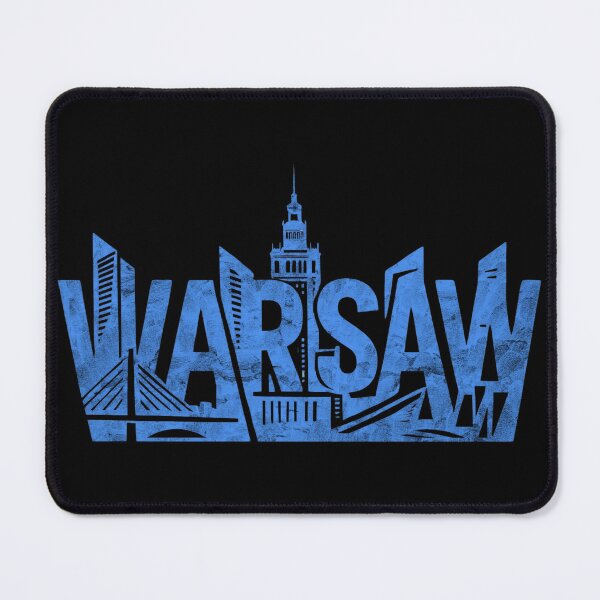 Item preview, Warsaw Skyline Typography – Modern Architectural Cityscape designed and sold by RDproject.