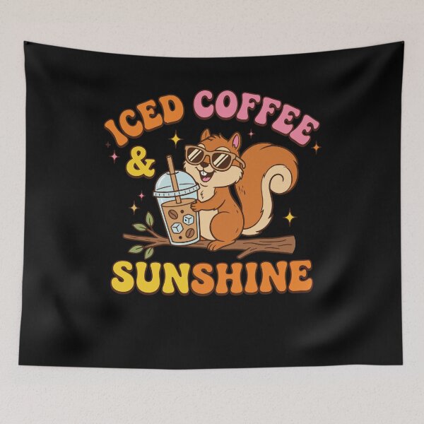 Item preview, Iced Coffee Squirrel Retro Summer Sunshine Gift designed and sold by KroghDs.