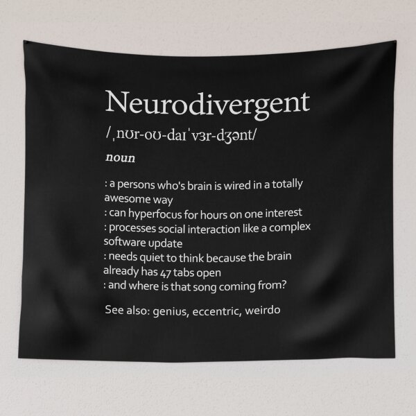 Item preview, Neurodivergent Definition Funny Autism ADHD Humor Gift designed and sold by Say It With Ink.