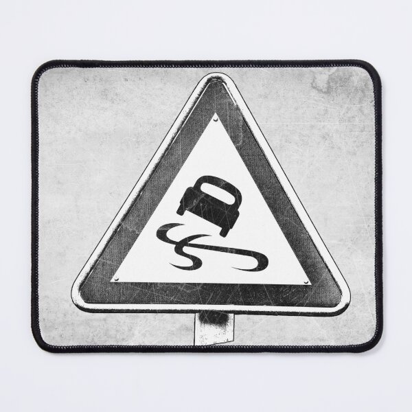 Item preview, Slippery Road Hazard Sign Dark Grunge Warning designed and sold by Ghoul Enterprises.