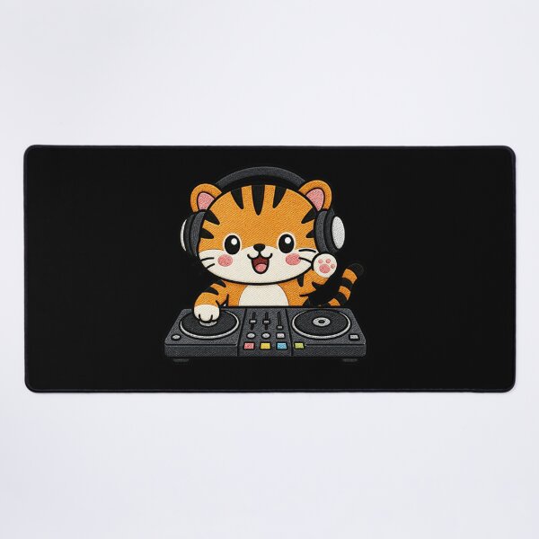 Item preview, Tiger DJ – Cute Kawaii Music Animal Design designed and sold by ColorSplash123.