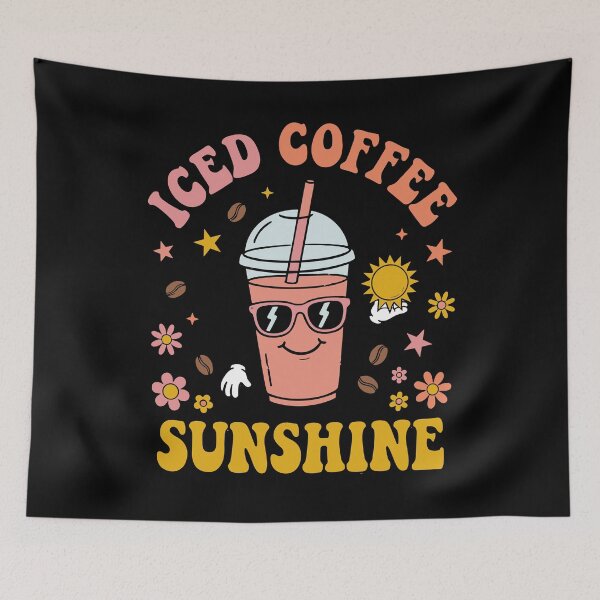 Item preview, Iced Coffee Sunshine Retro Cute Summer Groovy designed and sold by KroghDs.