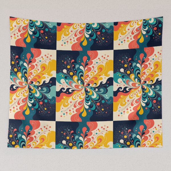 Item preview, Explosion of Colorful Flourishes – Abstract Filigree Art designed and sold by ShaDeS-AI-Art.