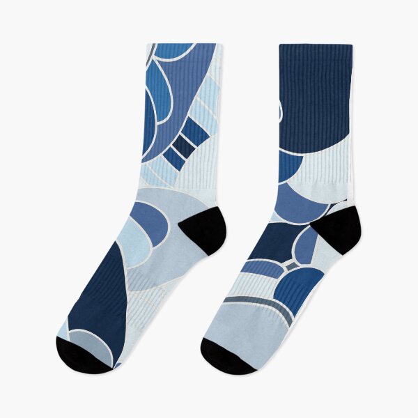Item preview, Cool Blue Abstract Shapes Pattern – Minimal Modern Geometric Design designed and sold by Moon-Petal.