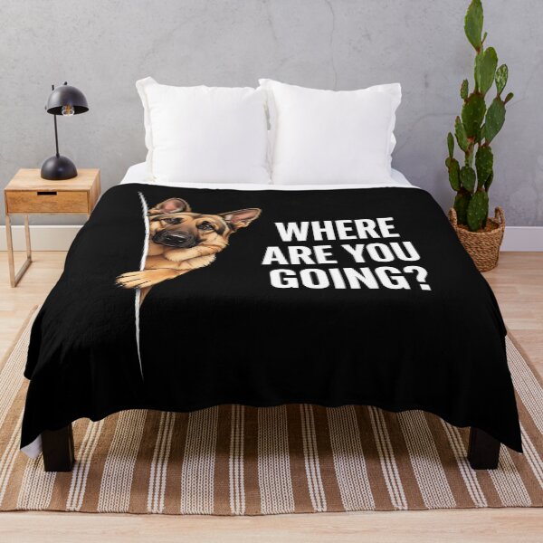 Item preview, German Shepherd Peeking Where Are You Going Dog designed and sold by OlyvieArt.