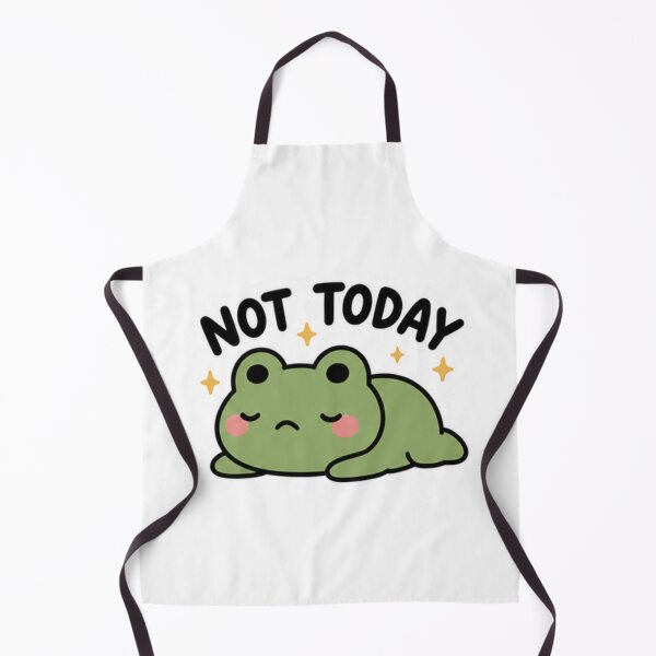 Item preview, Not Today Frog Sticker – Funny Lazy Mood Cute Frog Aesthetic Sticker designed and sold by Trendy Prints Studio.