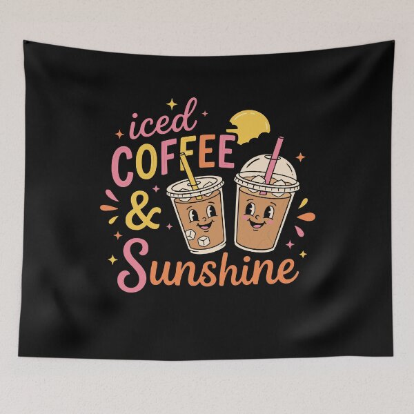 Item preview, Iced Coffee Sunshine Retro Summer Cute Cartoon designed and sold by KroghDs.
