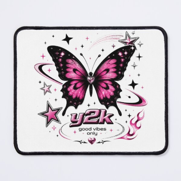 Item preview, Y2K Butterfly Aesthetic Sticker Pink Star Retro 2000s Cute Trendy Laptop Decal designed and sold by EverMuse_0_0.