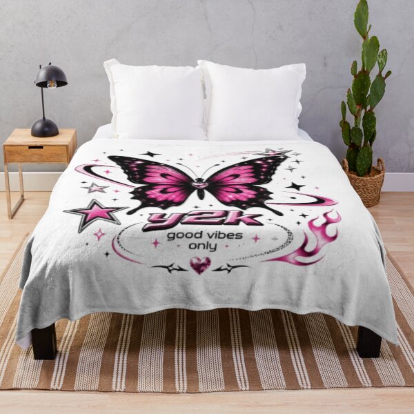 Item preview, Y2K Butterfly Aesthetic Sticker Pink Star Retro 2000s Cute Trendy Laptop Decal designed and sold by EverMuse_0_0.