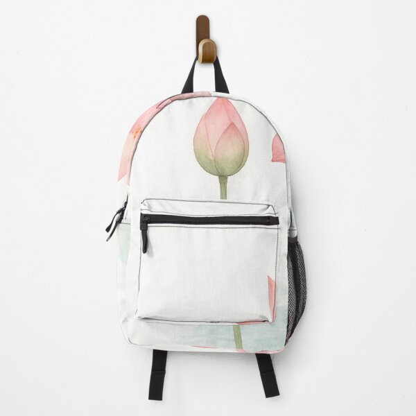 Item preview, Pink Lotus Bloom — Delicate Watercolour Lotus Flower and Bud,  Botanical Art designed and sold by Mindful Heritage.