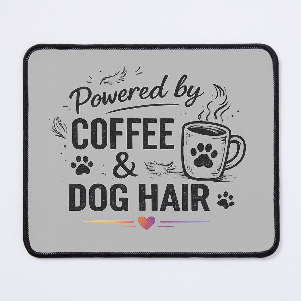 Item preview, Powered By Coffee And Dog Hair Funny Dog Mom Pet Lover Aesthetic T-Shirt designed and sold by warlistop.