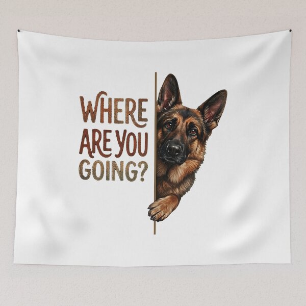 Item preview, Where Are You Going German Shepherd Dog Peeking Shirt designed and sold by OlyvieArt.