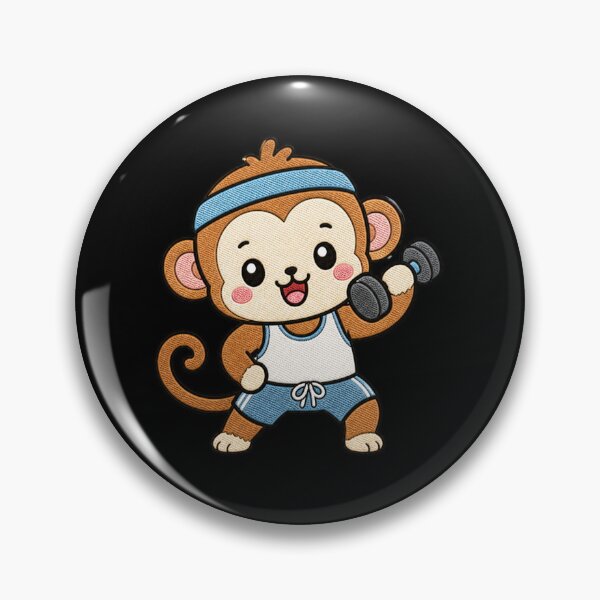 Item preview, Monkey Fitness – Cute Kawaii Gym Animal Design designed and sold by ColorSplash123.