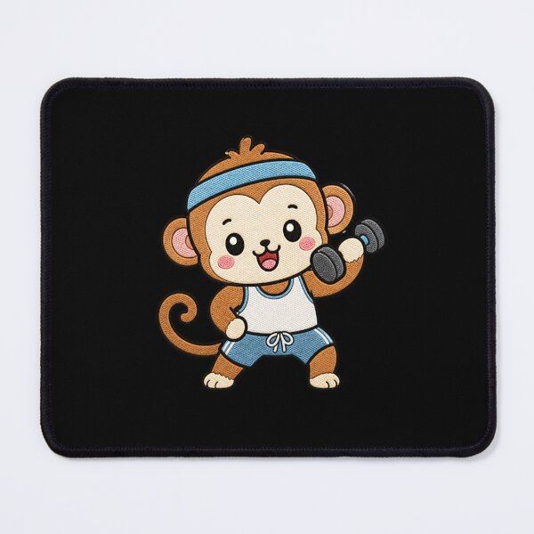Item preview, Monkey Fitness – Cute Kawaii Gym Animal Design designed and sold by ColorSplash123.
