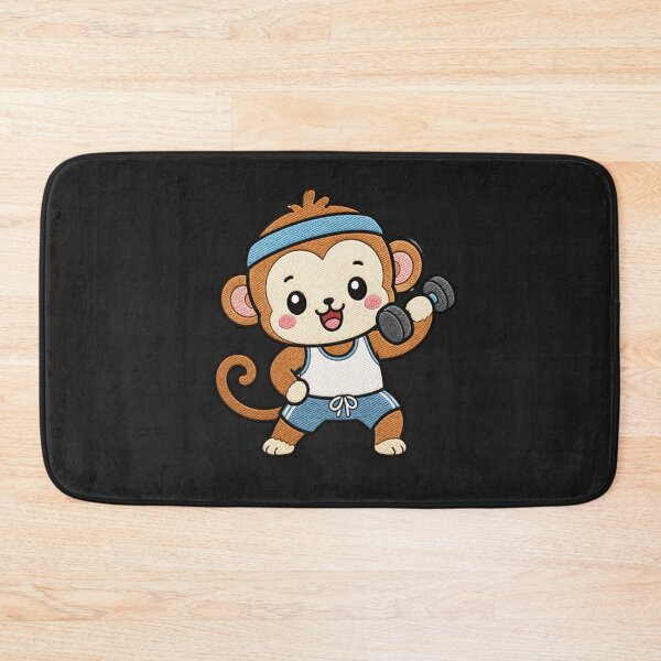 Item preview, Monkey Fitness – Cute Kawaii Gym Animal Design designed and sold by ColorSplash123.