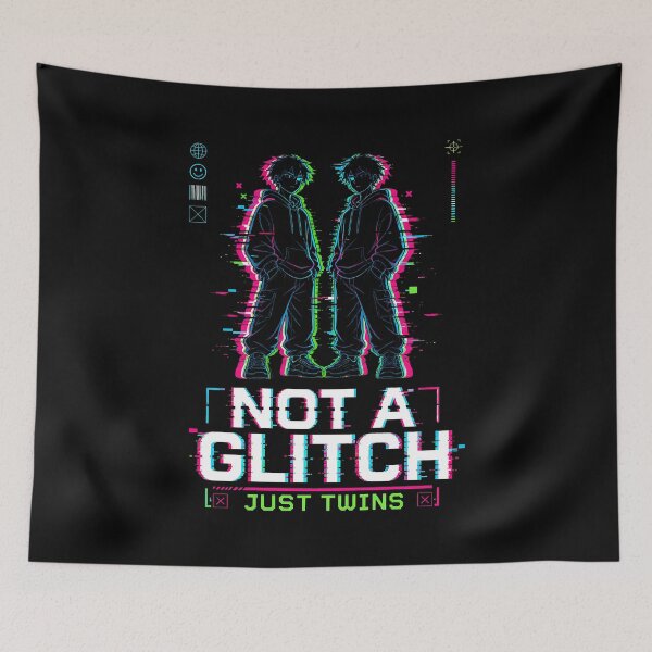 Item preview, Glitch Art Twins Anime Aesthetic designed and sold by SplashTastic.
