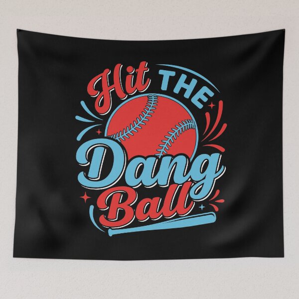 Item preview, Hit the Dang Ball Funny Youth Baseball Mom Dad designed and sold by KroghDs.