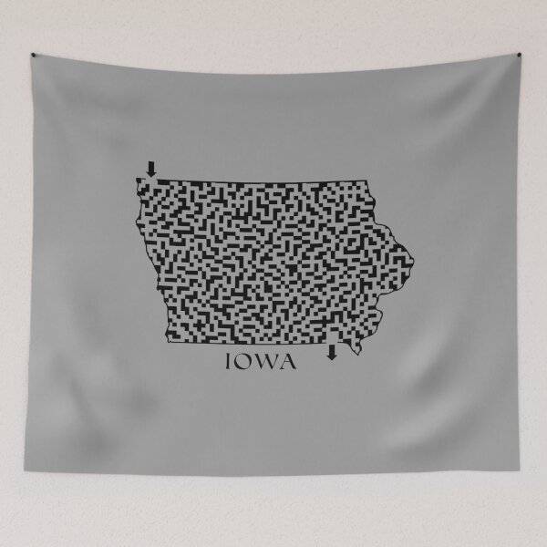 Item preview, Iowa State Outline Maze & Labyrinth designed and sold by gorff.