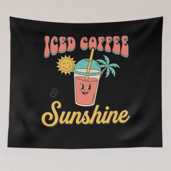 Item preview, Iced Coffee Sunshine Retro Summer Cute Sun designed and sold by KroghDs.
