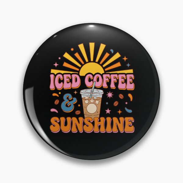 Item preview, Iced Coffee & Sunshine Retro Summer Groovy designed and sold by KroghDs.