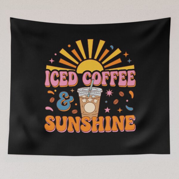 Item preview, Iced Coffee & Sunshine Retro Summer Groovy designed and sold by KroghDs.