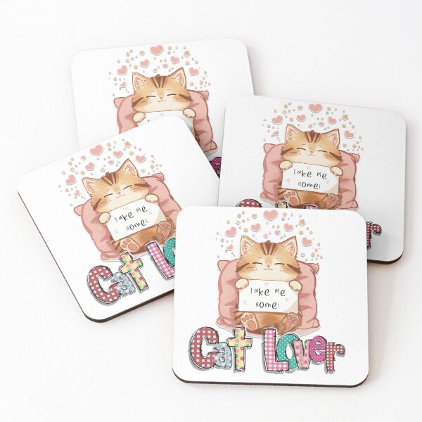 Item preview, Take Me Home Cute Ginger Cat | Patchwork Cat Lover Art designed and sold by StudioNoRule.