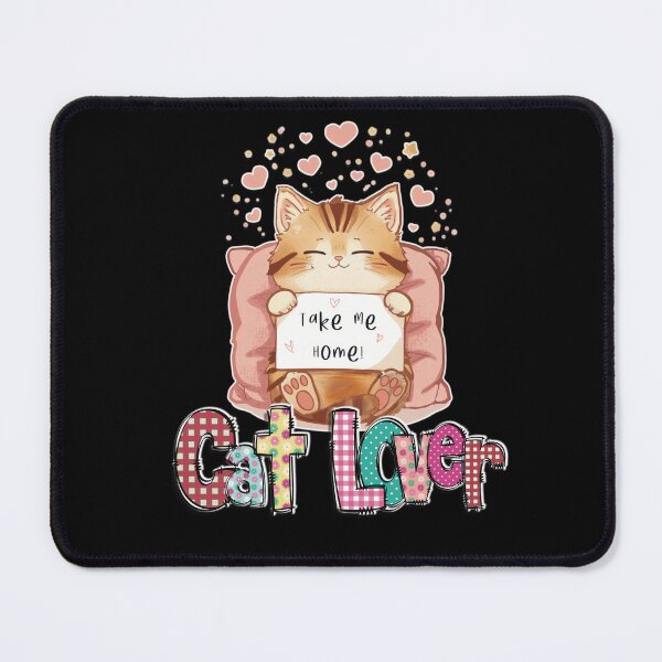 Item preview, Take Me Home Cute Ginger Cat | Patchwork Cat Lover Art designed and sold by StudioNoRule.