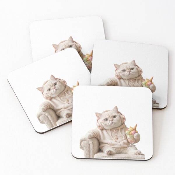 Item preview, Cute Cat Ice Cream Aesthetic Cozy designed and sold by Mad World Creations.