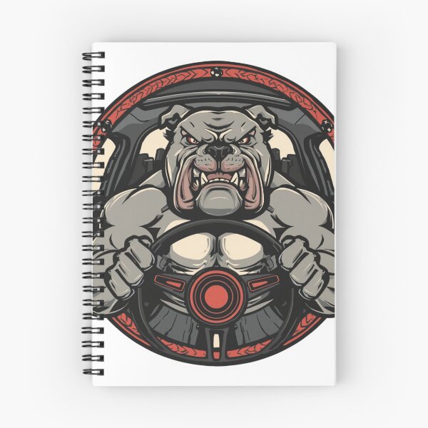 Item preview, Angry Bulldog Driver Car Steering Wheel Art Print designed and sold by Sky-bully.