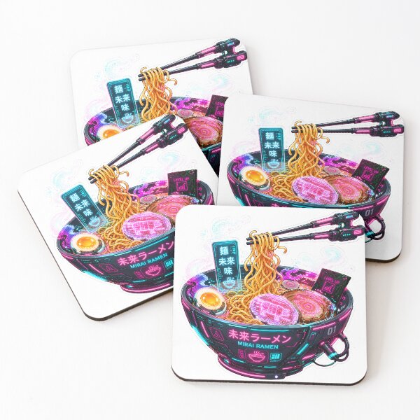 Item preview, Cyber Neon Ramen - Tokyo Future Food designed and sold by KS Stamped.