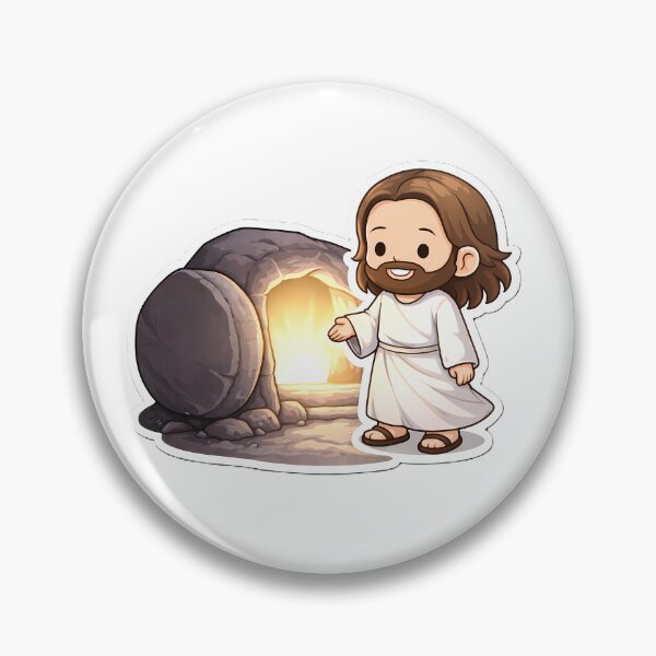 Item preview, Chibi Jesus Resurrection Passover Easter Cute Christian Sticker designed and sold by Faithlines.