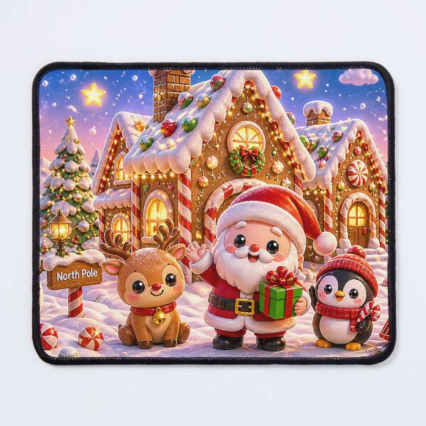 Item preview, Kawaii Christmas Village Mug Wrap | Cute 3D Holiday Scene | Cozy Santa Gingerbread Winter Design designed and sold by GMACgraphicsCo.